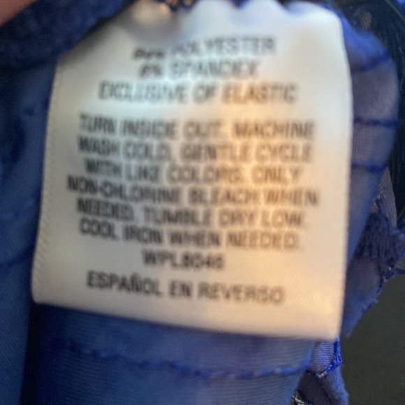 JM Collection Womens Plus Size 3X Royal Blue Kimono Boxy Blouse Flutter Sleeves - Picture 8 of 8